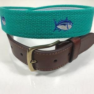 Southern Tide Men's Skipjack Belt.Augusta Green.Sz.36